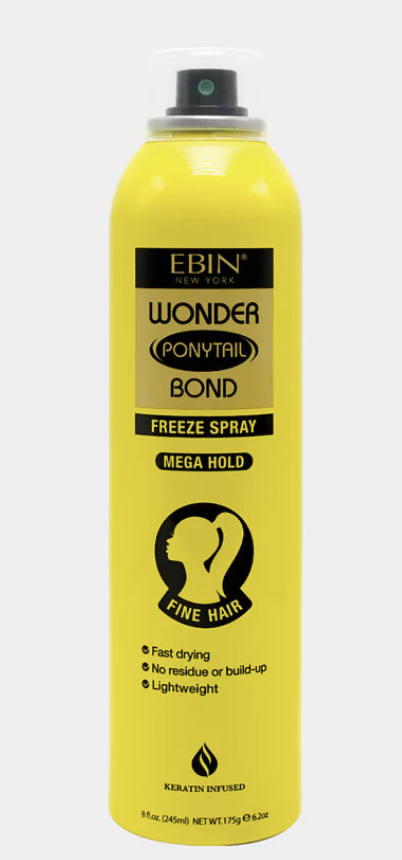 Ebin Wonder Ponytail Bond Freeze Spray Extreme Hold 8oz