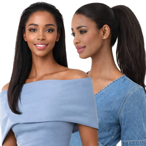 Bobbi Boss Human Hair Full Cap 2 N 1 Ponytail - MHFC001 Straight 18"