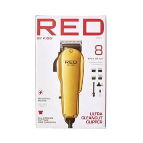 KISS RED Ultra Clean Cut Clipper 8pcs Kit
