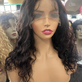 HD Lace Free Part Human Wig Deep Wave 22”
