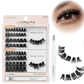 LashMap Pro Lash Cluster Kit with Mini Tweezer