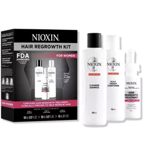 Nioxin Hair Regrowth Kit For Women [Shampoo, Conditioner & Treatment]