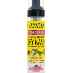 Jamaican Mango & Lime Foams Braid Your Way 8 fl. oz., Micellar Water Refresh Dry Wash, Unisex