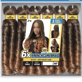 Royal Zury Crochet Braids Hand Made French Curl Braid 6X