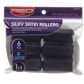 Red By Kiss Silky Satin Rollers XL