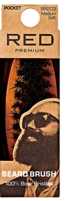 Red by Kiss Premium Beard Medium Soft Long Handle Pocket Brush #BR203