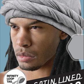 INFINITY LOOP TAIL SATIN LINED TURBAN