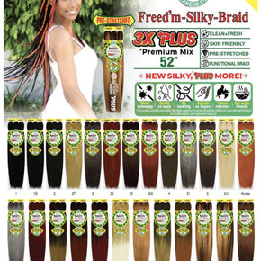 RastAfri Freed’m Silky Braid Plus 3X Prestretched 52”