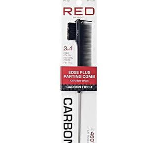 RED by Kiss Carbon Fiber Edge Brush + Parting Comb