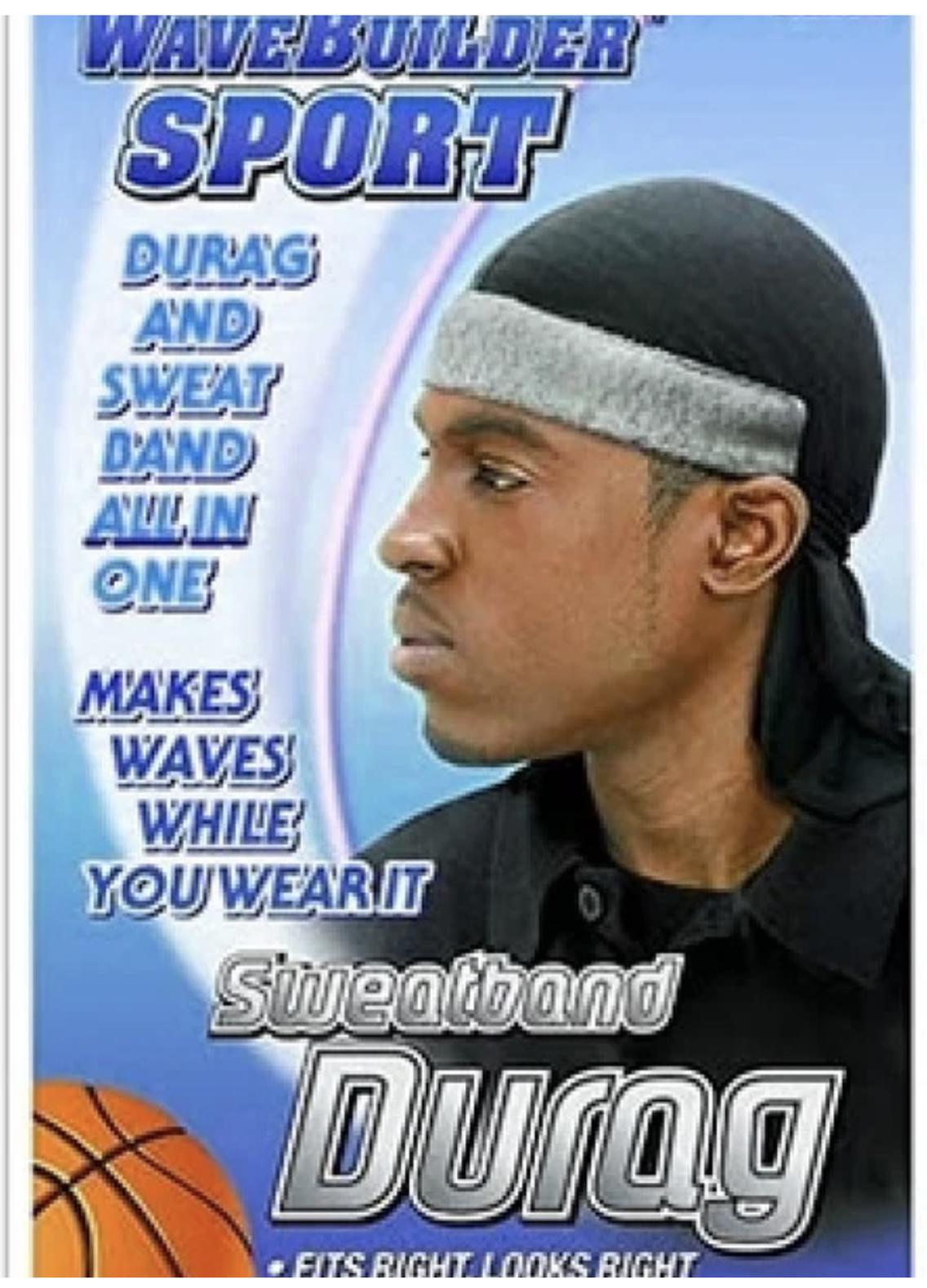 WaveBuilder Sweatband Du Rag #196 Black