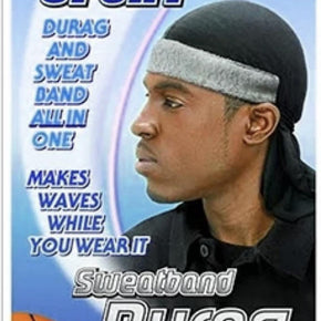 WaveBuilder Sweatband Du Rag #196 Black