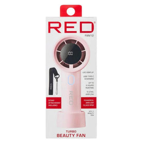 Red Turbo Beauty Fan-Pink