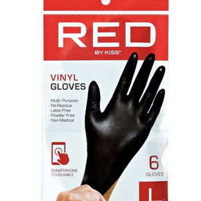 Red by Kiss 8pcs Large Vinyl Gloves