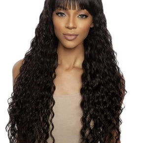 Mane Concept Trill 11A 100% Unprocessed Human Hair-TRM114 DEEP CURL FULL BANG 32"