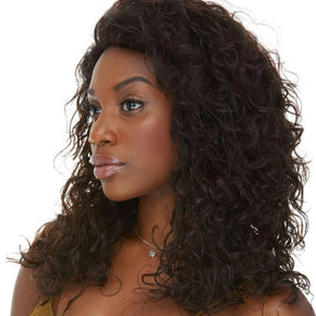 LUCIANA Curly Human Hair Half Wig