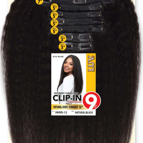 LUV CLIP IN 9PCS (NATURAL KINKY STRAIGHT)