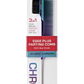 RED 100% Boar Bristle 3-in-1 Edge & Parting Comb Rat Tail