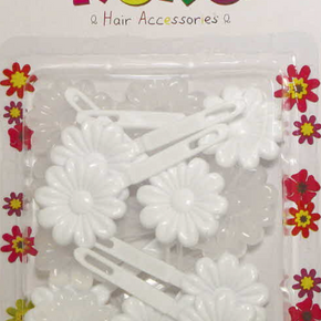 Koko White Flowers Barrette