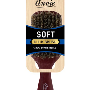 Annie Soft Club Brush 100% Pure Boar Bristles