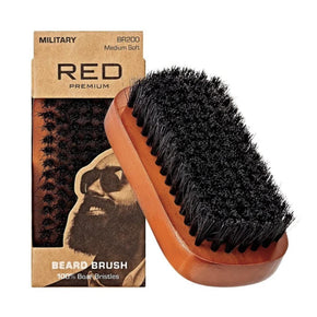 Red by Kiss Premium Beard Medium Soft Military Brush #BR200
