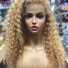 HLW-Brazilian Spiral Human Hair Wide Lace Wig - Virgin