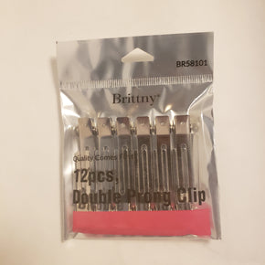 Brittny 12pcs Double Prong Clip