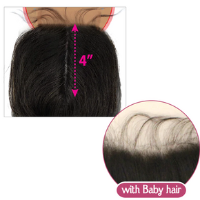 HD Swiss Transparent Pre-Part Lace Closure STRAIGHT