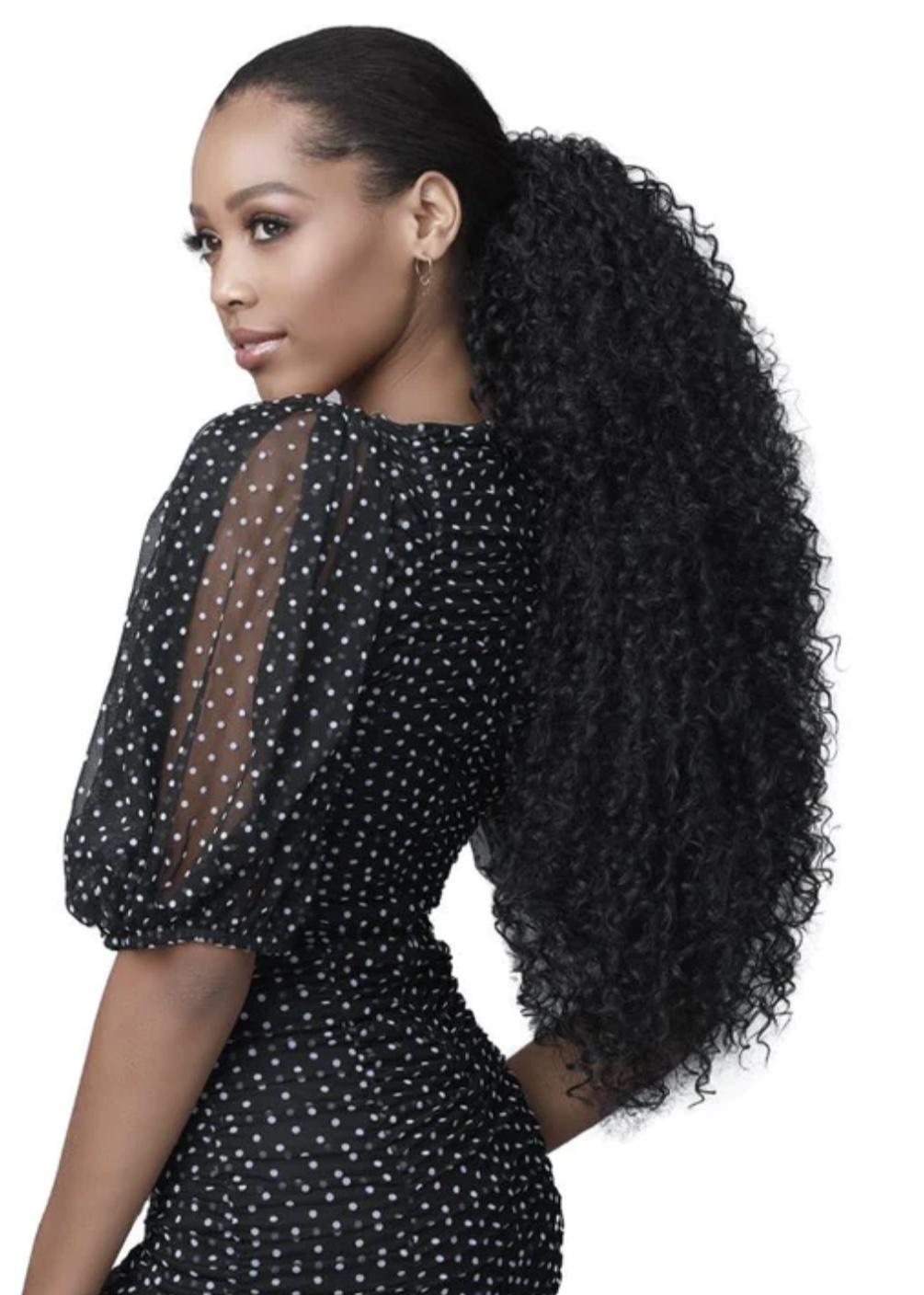 Bobbi Boss Tress Up Ponytail Series Natural Jerry Curl 26”