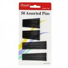 Annie 50 Black 2" Bobbie Pins