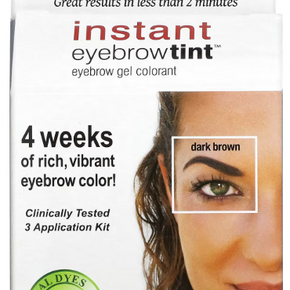 Godefroy, Instant Eyebrow Tint, Dark Brown, 3 Application Kit