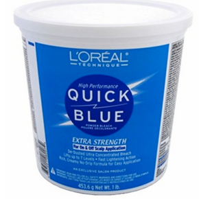 Quick Blue Powder Bleach Tub 16oz.