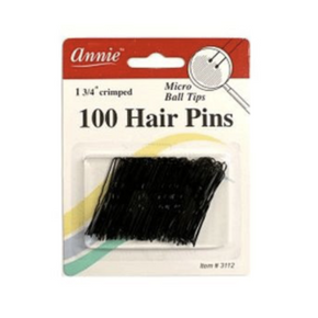 Annie Hair Pins 1 3/4In 100Ct Black Microball Tipped