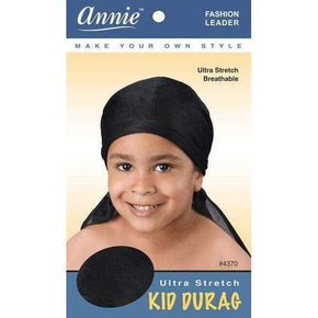 Annie Kid’s Ultra-Stretch Durag Black #4370
