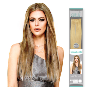 SEAMLESS SILKY STRAIGHT 8PCS CLIP-IN 613 22"