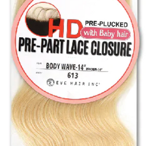 HD Swiss Transparent Pre-Part Lace Closure BODY WAVE