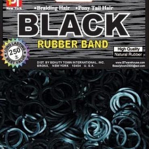 Beauty Town 250pcs. Rubber Bands Black
