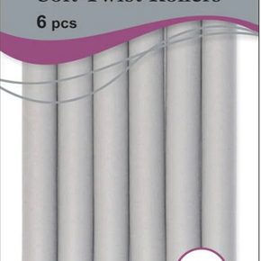Annie Soft Twist Rollers, 11/16" Grey, Pack of 6pcs