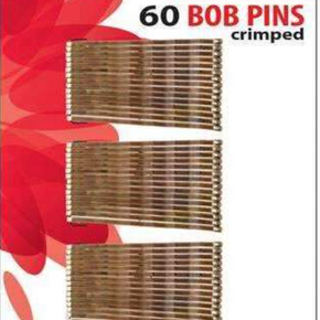 Annie Brown 60 Bob Pins Crimped 2" Brown